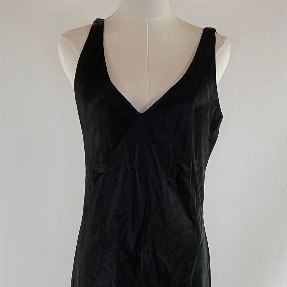 VINCE Black Satin Gown, M - Picture 8 of 11